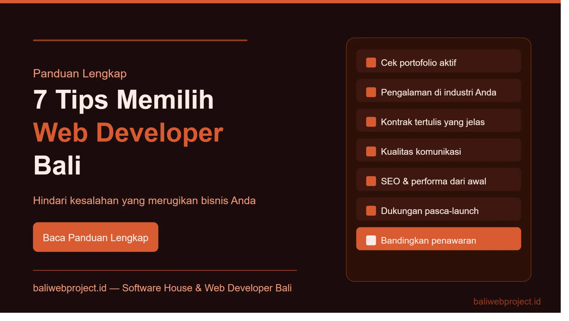 How to Choose a Web Developer in Bali: 7 Tips That Will Save You Time, Money, and Headaches